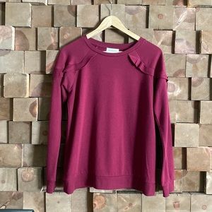 Liz Claiborne petite long sleeved ruffle top